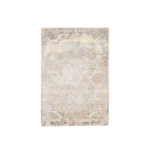 Modern and Contemporary Wool & Silk Hand Knotted Rug Beige No Border 3.0X5.0 -O062431