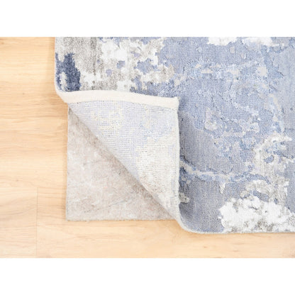 Modern and Contemporary Wool & Silk Hand Knotted Rug Grey No Border 3.1X5.1 -O062435