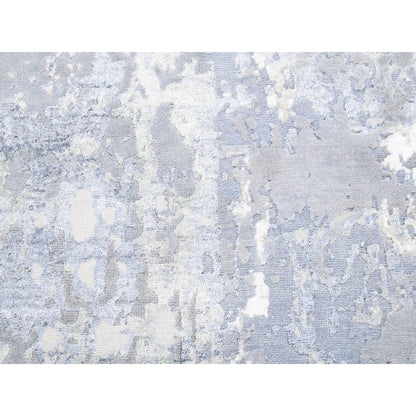 Modern and Contemporary Wool & Silk Hand Knotted Rug Grey No Border 3.1X5.1 -O062435