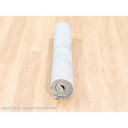 Modern and Contemporary Wool & Silk Hand Knotted Rug Grey No Border 3.1X5.1 -O062435