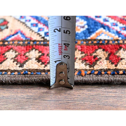Kazak Wool Hand Knotted Rug Blue 2.8x9.5 -O0624