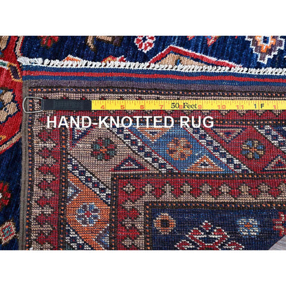 Kazak Wool Hand Knotted Rug Blue 2.8x9.5 -O0624
