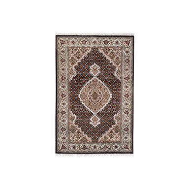 Fine Oriental Wool Hand Knotted Rug Black 2.10x5.4 -O062532
