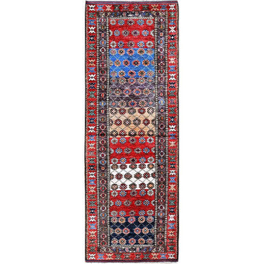 Kazak Wool Hand Knotted Rug Red 2.8x7.7 -O0625