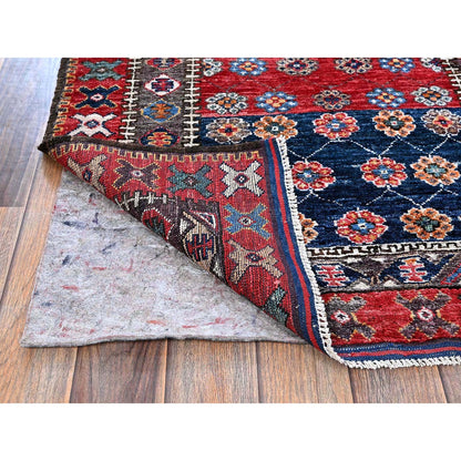 Kazak Wool Hand Knotted Rug Red 2.8x7.7 -O0625