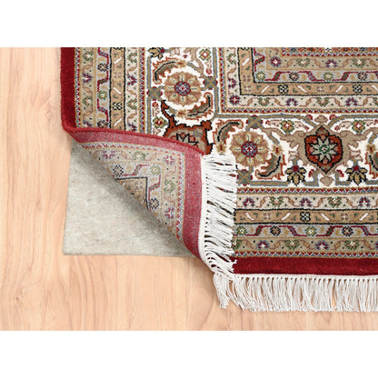 Fine Oriental Wool Hand Knotted Rug Red Ivory 8.3X11.4 -O062608
