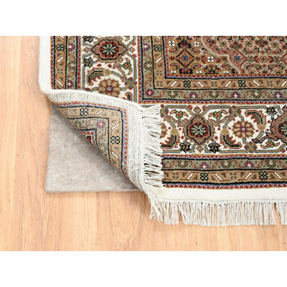 Fine Oriental Wool Hand Knotted Rug Ivory Ivory 6.6X6.9 -O062610