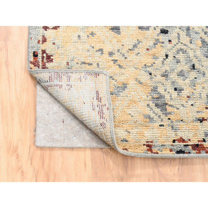 Tribal & Geometric Wool Hand Knotted Rug Black No Border 8.1X10.1 -O062649