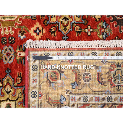 Heriz Wool Hand Knotted Rug Red 4.1x6.0 -O062651