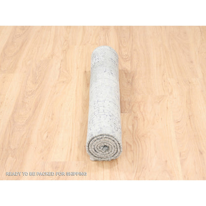 Modern and Contemporary Wool & Silk Hand Woven Rug Grey No Border 3.1X5.0 -O062689