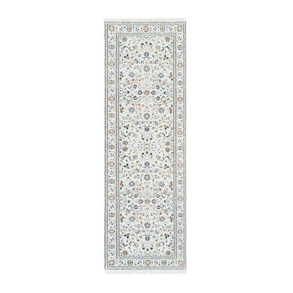 Fine Oriental Wool Hand Knotted Rug Ivory Ivory 2.8X8.0 -O062707