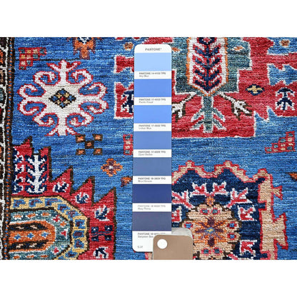 Kazak Wool Hand Knotted Rug Blue 2.11x4.6 -O0627