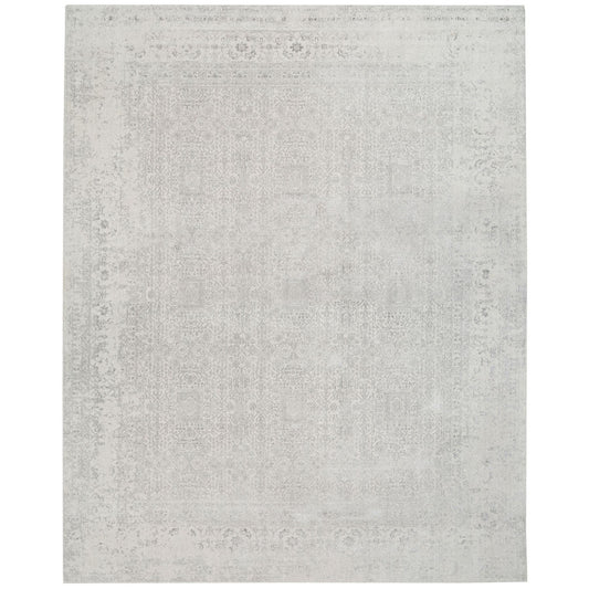 Modern and Contemporary Wool & Art Silk Hand Loomed Rug Beige Beige 11.10X14.9 -O062836