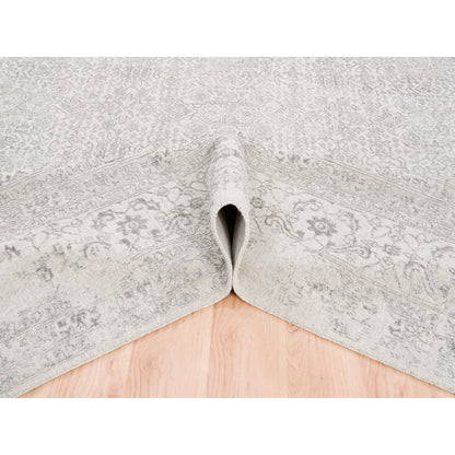 Modern and Contemporary Wool & Art Silk Hand Loomed Rug Beige Beige 11.10X14.9 -O062836