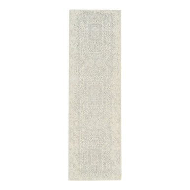 Modern and Contemporary Wool & Silk Hand Loomed Rug Beige Beige 2.6X8.0 -O062846