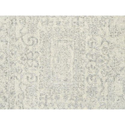 Modern and Contemporary Wool & Silk Hand Loomed Rug Beige Beige 2.6X8.0 -O062846