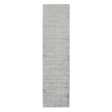 Modern and Contemporary Wool & Art Silk Hand Loomed Rug Grey No Border 2.7X10.0 -O062847