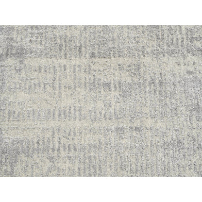 Modern and Contemporary Wool & Art Silk Hand Loomed Rug Grey No Border 2.6X12.1 -O062853