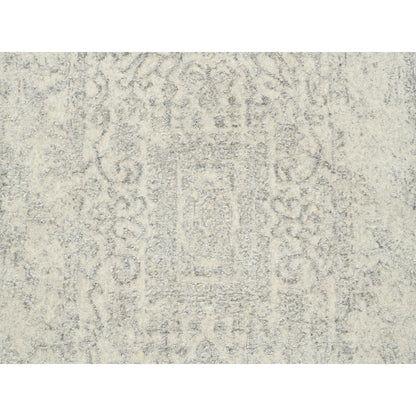 Modern and Contemporary Wool & Silk Hand Loomed Rug Beige Beige 2.6X10.1 -O062856