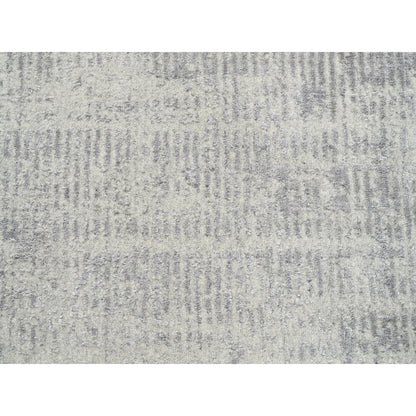 Modern and Contemporary Wool & Silk Hand Loomed Rug Grey No Border 6.0X6.0 -O062858