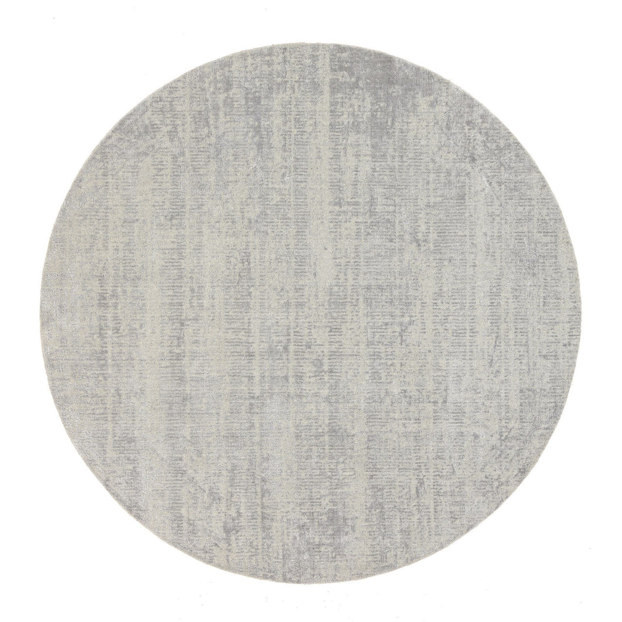 Modern and Contemporary Wool & Silk Hand Loomed Rug Grey No Border 8.10X8.10 -O062864