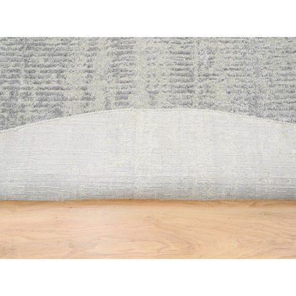 Modern and Contemporary Wool & Silk Hand Loomed Rug Grey No Border 8.10X8.10 -O062864