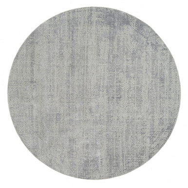 Modern and Contemporary Wool & Silk Hand Loomed Rug Grey No Border 10.0X10.0 -O062874
