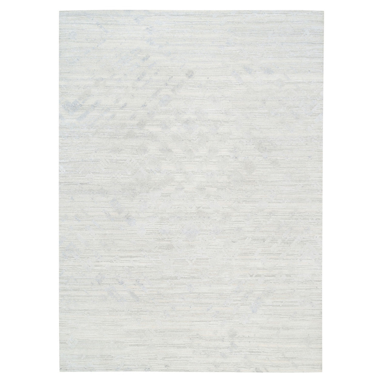 Gray 9'0" x 12'0" Modern and Contemporary Hand knotted Wool Rug - Sku: O062890