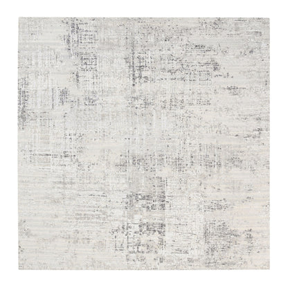 Modern and Contemporary Wool Hand Knotted Rug Grey No Border 8.0X8.1 -O062896