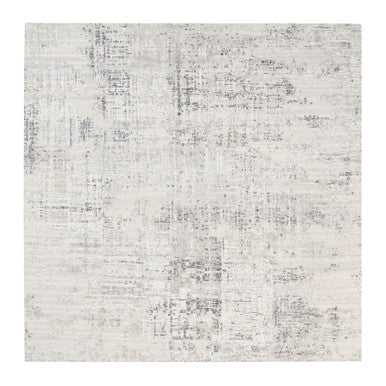 Modern and Contemporary Wool Hand Knotted Rug Grey No Border 8.0X8.1 -O062896