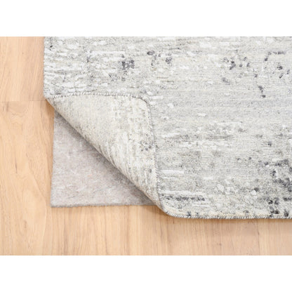 Modern and Contemporary Wool Hand Knotted Rug Grey No Border 8.0X8.1 -O062896