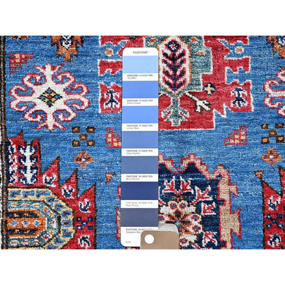 Kazak Wool Hand Knotted Rug Blue 2.10x4.6 -O0628