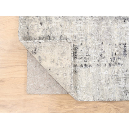 Modern and Contemporary Wool Hand Knotted Rug Beige No Border 2.5X8.0 -O062915