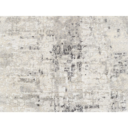 Modern and Contemporary Wool Hand Knotted Rug Beige No Border 2.5X8.0 -O062915