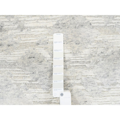 Modern and Contemporary Wool Hand Knotted Rug Ivory No Border 2.7X12.0 -O062919