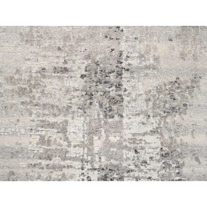 Modern and Contemporary Wool Hand Knotted Rug Grey No Border 2.5X10.0 -O062921