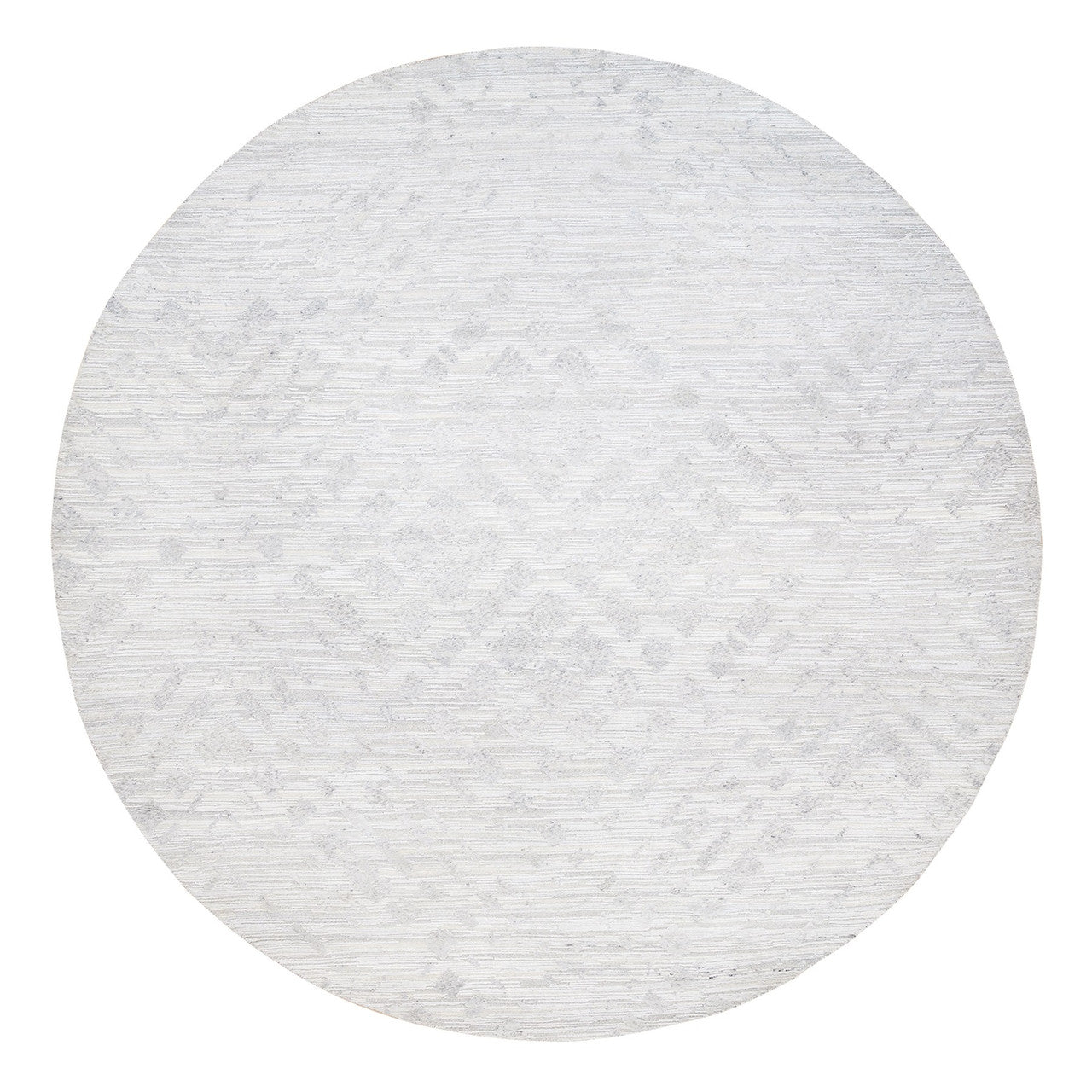 Ivory 11'10" x 11'10" Modern and Contemporary Hand knotted Wool Rug - Sku: O062932