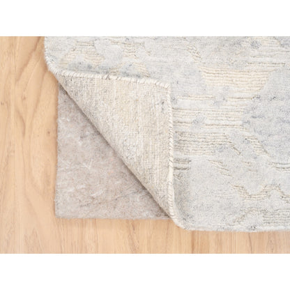 Modern and Contemporary Wool Hand Knotted Rug Ivory No Border 2.6X12.0 -O062938