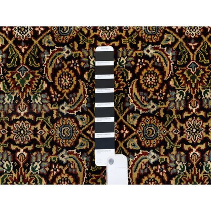 Fine Oriental Wool Hand Knotted Rug Black Red 3.2X5.0 -O062980