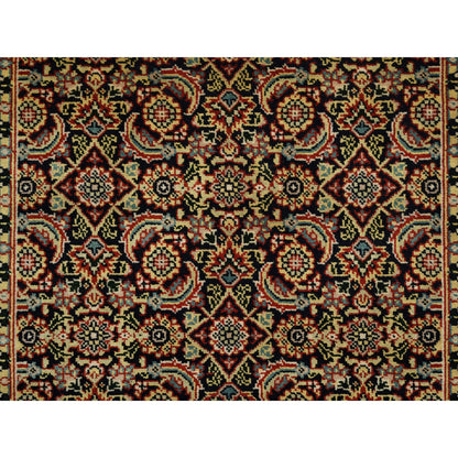 Fine Oriental Wool Hand Knotted Rug Black Red 3.0X5.0 -O062981