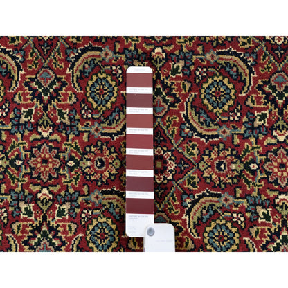 Fine Oriental Wool Hand Knotted Rug Red Midnight Blue 5.1X7.1 -O062994