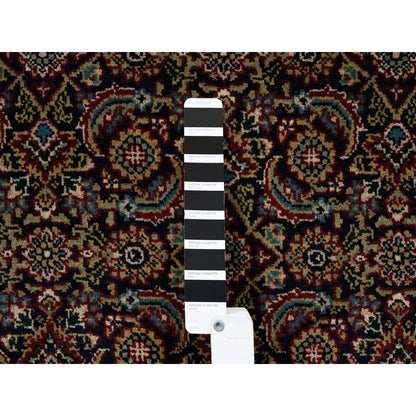 Fine Oriental Wool Hand Knotted Rug Black Red 5.2X7.4 -O062995