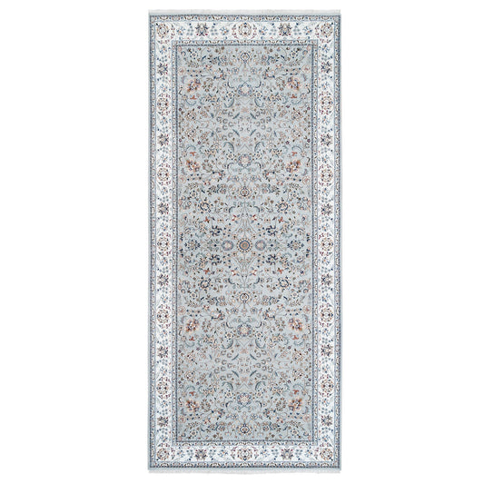 Fine Oriental Wool Hand Knotted Rug Grey Ivory 5.1X12.5 -O062996