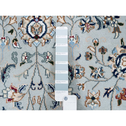 Fine Oriental Wool Hand Knotted Rug Grey Ivory 5.1X12.5 -O062996
