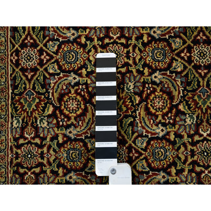 Fine Oriental Wool Hand Knotted Rug Black Midnight Blue 2.6X10.0 -O063006