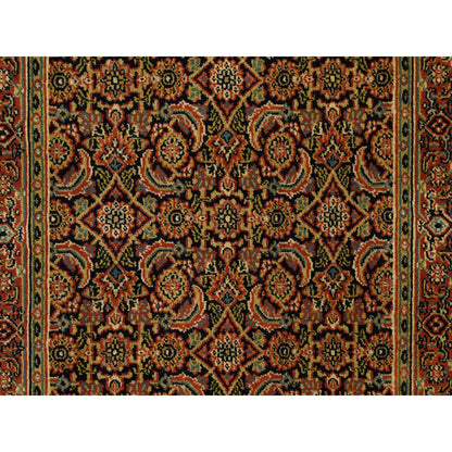 Fine Oriental Wool Hand Knotted Rug Black Red 2.9X12.4 -O063023