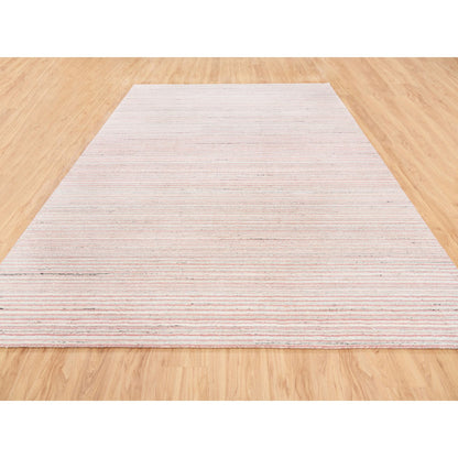 Modern and Contemporary Wool Hand Loomed Rug Pink No Border 9.0X12.0 -O063039