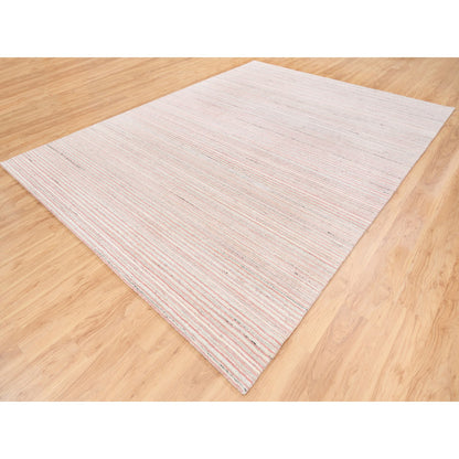 Modern and Contemporary Wool Hand Loomed Rug Pink No Border 9.0X12.0 -O063039