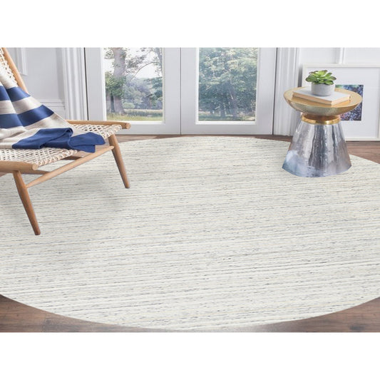 Modern and Contemporary Wool Hand Loomed Rug Grey No Border 11.10X11.9 -O063041