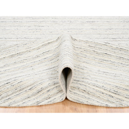 Modern and Contemporary Wool Hand Loomed Rug Grey No Border 11.10X11.9 -O063041